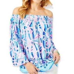 Lilly Pulitzer Nevie Top Reel Nauti Size XXS NWT